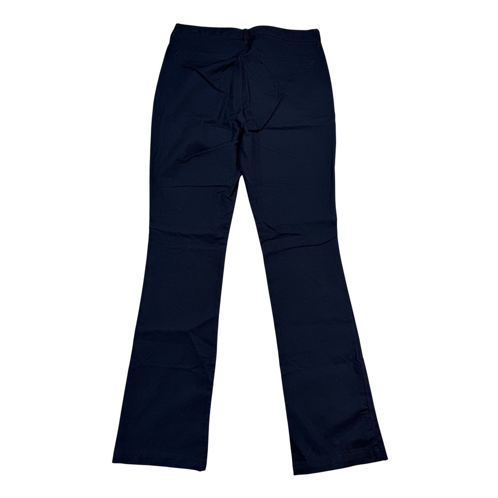 Old Navy Boot-Cut Pants Women 10 Tall Navy Blue New Stretch Chino Trousers - Picture 2 of 6